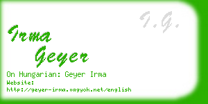 irma geyer business card